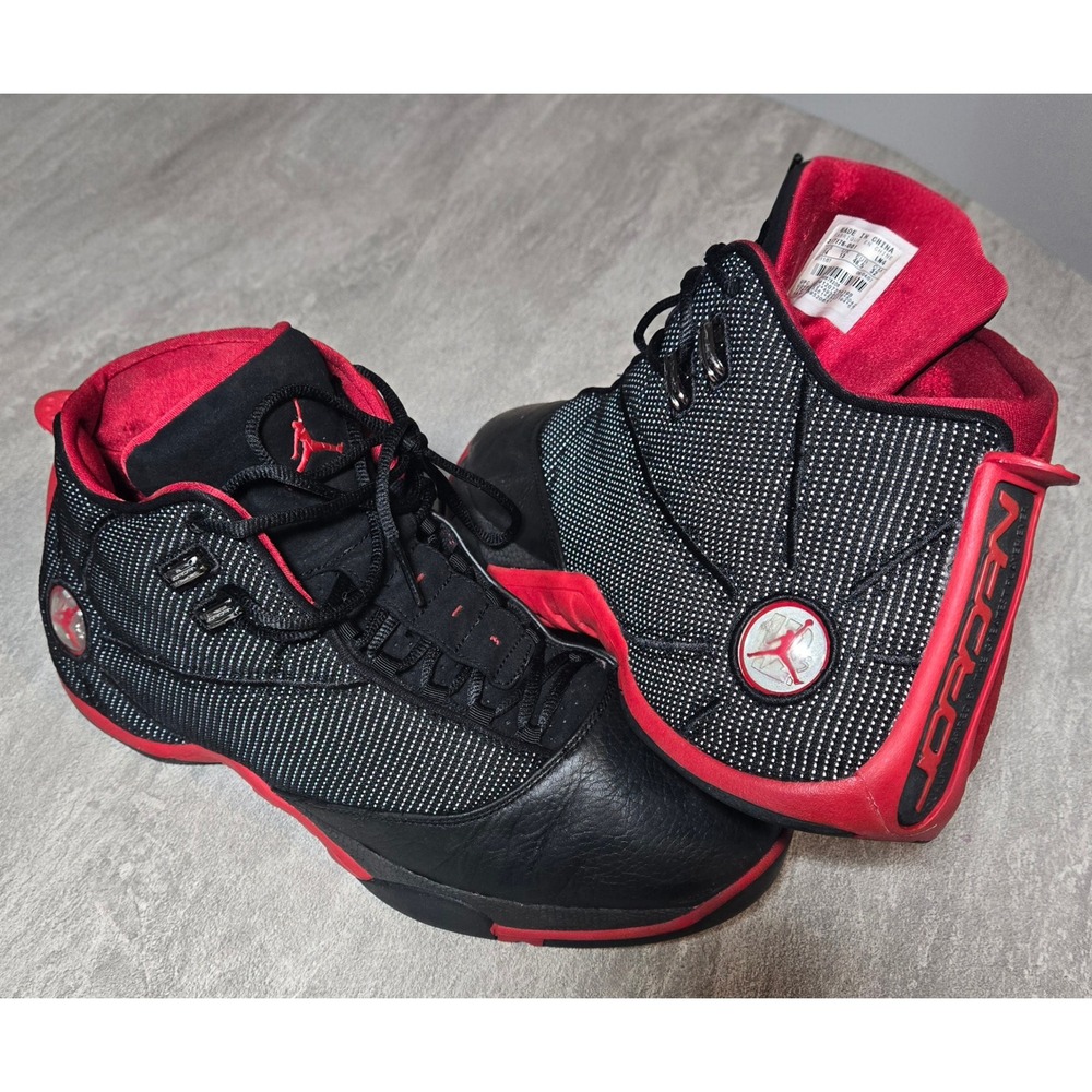 Jordan Team 12.5 Mens Basketball Shoes Black Varsity Red 317176-001 Size 14 - Picture 2 of 9